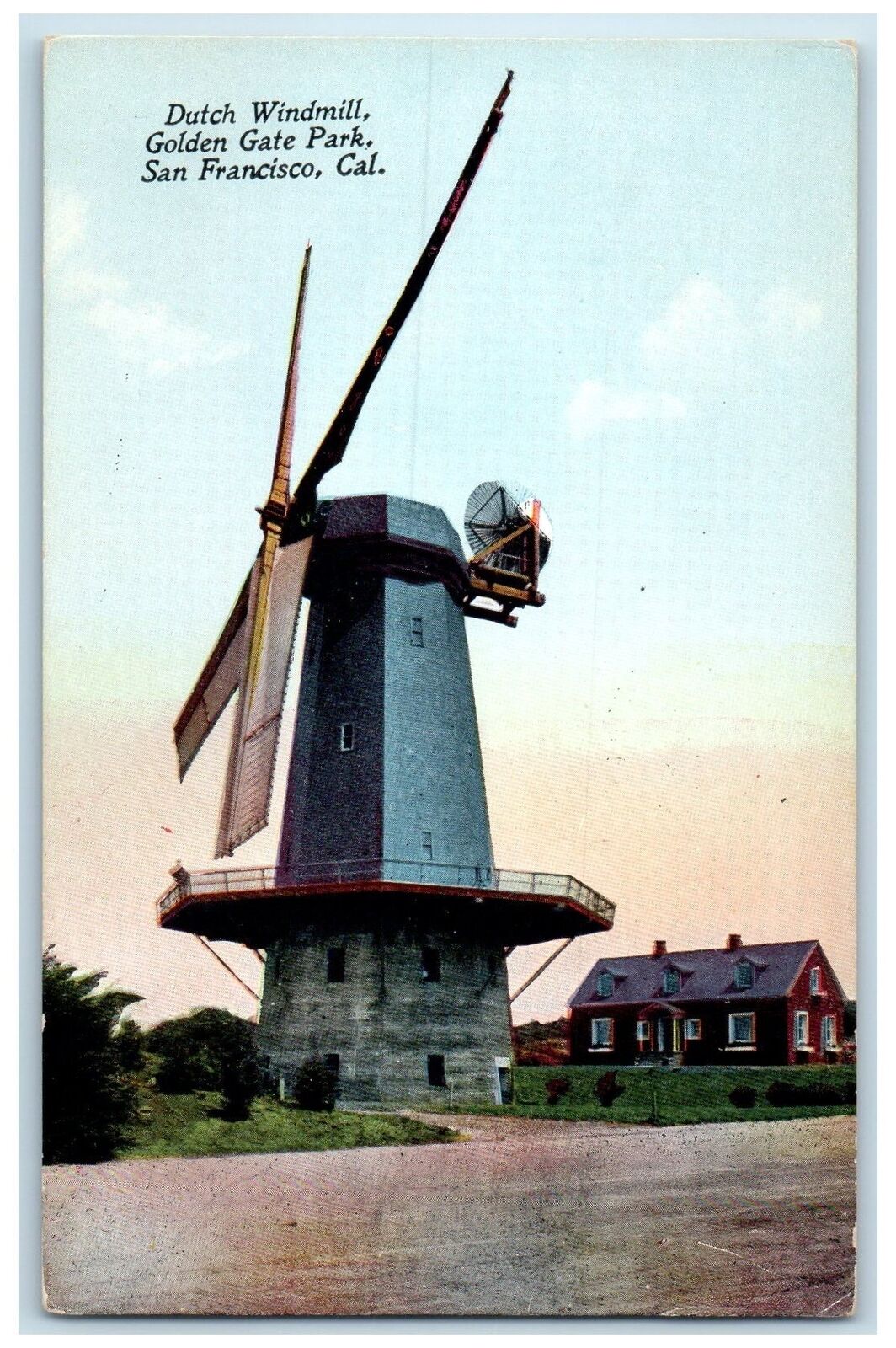 c1910\'s Dutch Windmill Scene Golden Gate Park San Francisco CA Unposted Postcard