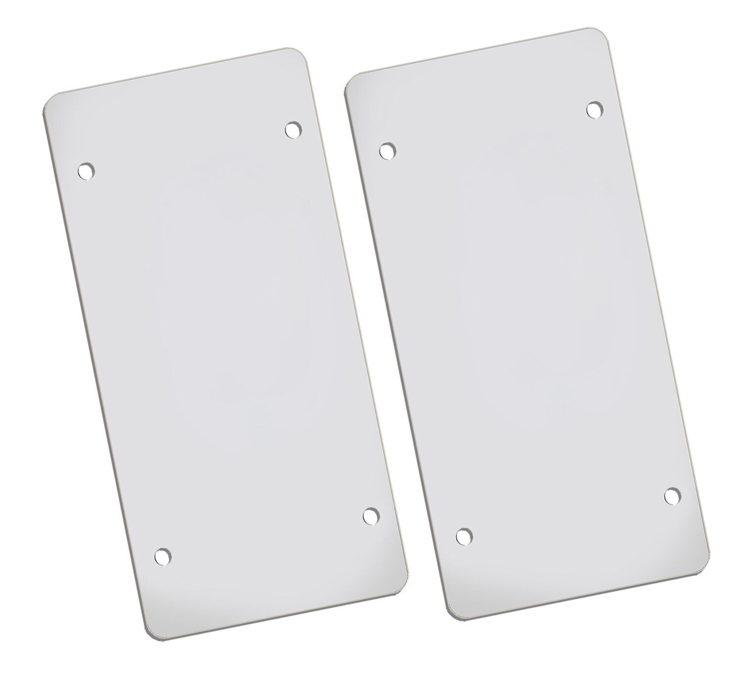 2 Clear Flat Thin Plastic License Plate Shield .020 Gauge Protector Cover Autos 