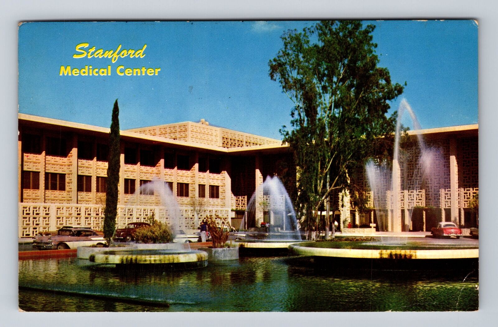 Stanford CA-California, Stanford Medical Center, Antique Vintage Postcard
