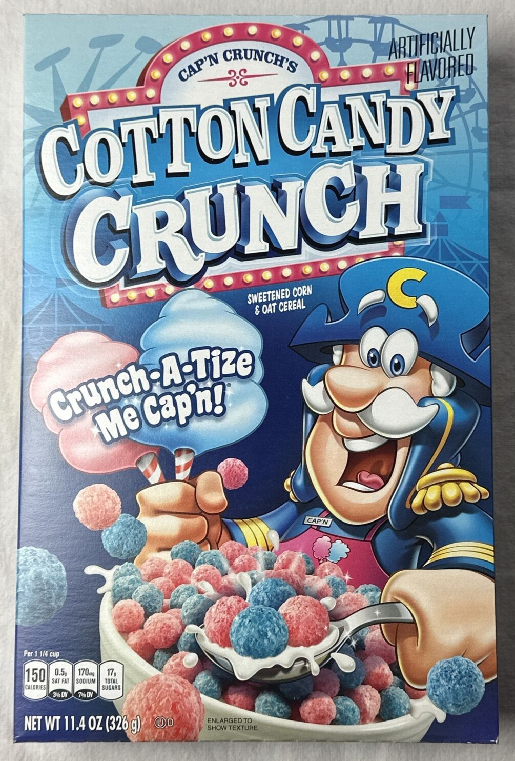 NEW Unopened Cap\'n Crunch\'s Cotton Candy Crunch Cereal Collectable Limited Ed 