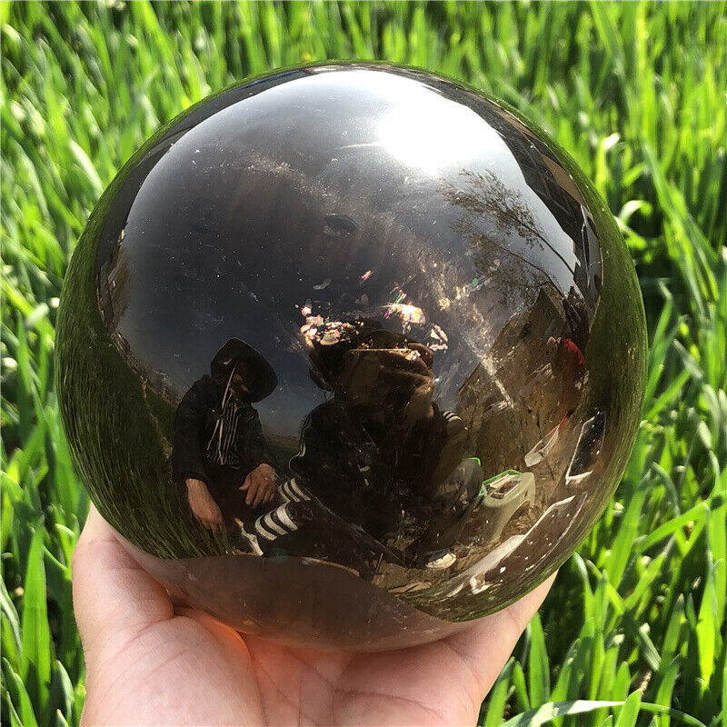 7.41LB TOP Natural smoky Quartz Sphere Crystal Ball Healing XQ2664