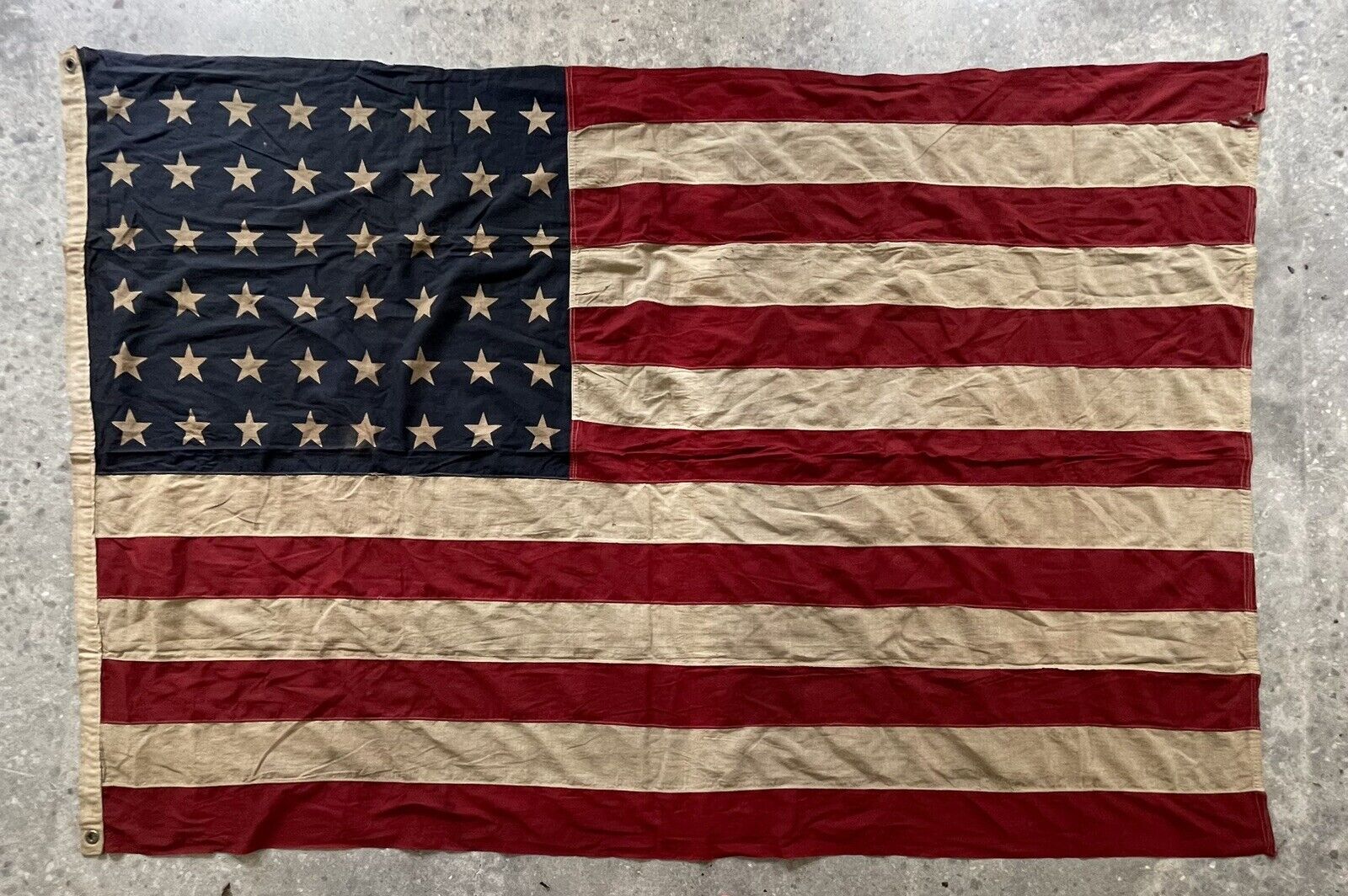 VINTAGE ANTIQUE 48 STAR AMERICAN FLAG RELIANCE BRAND 4x6