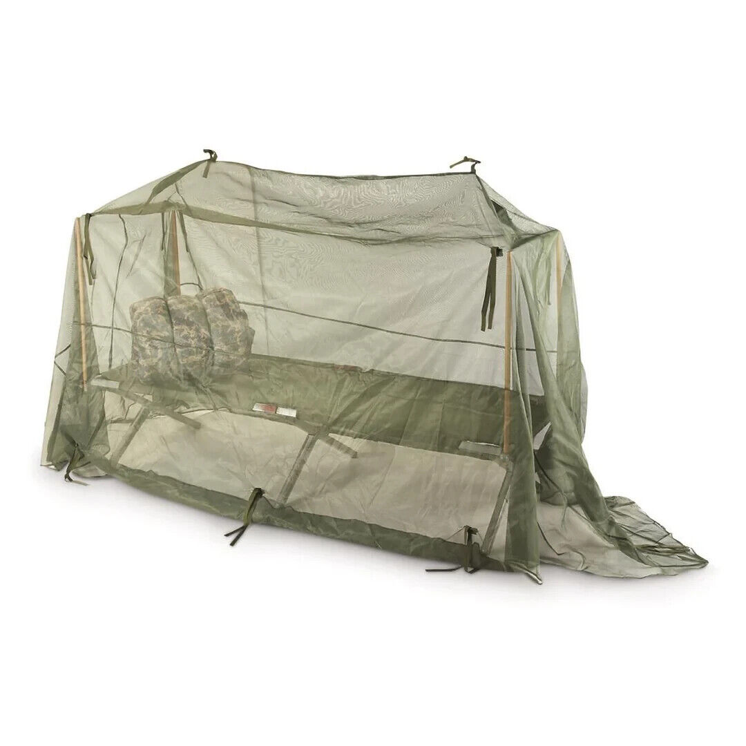 USGI Military Issue Field Mosquito Bar Insect Net Tent Cot Cover Netting