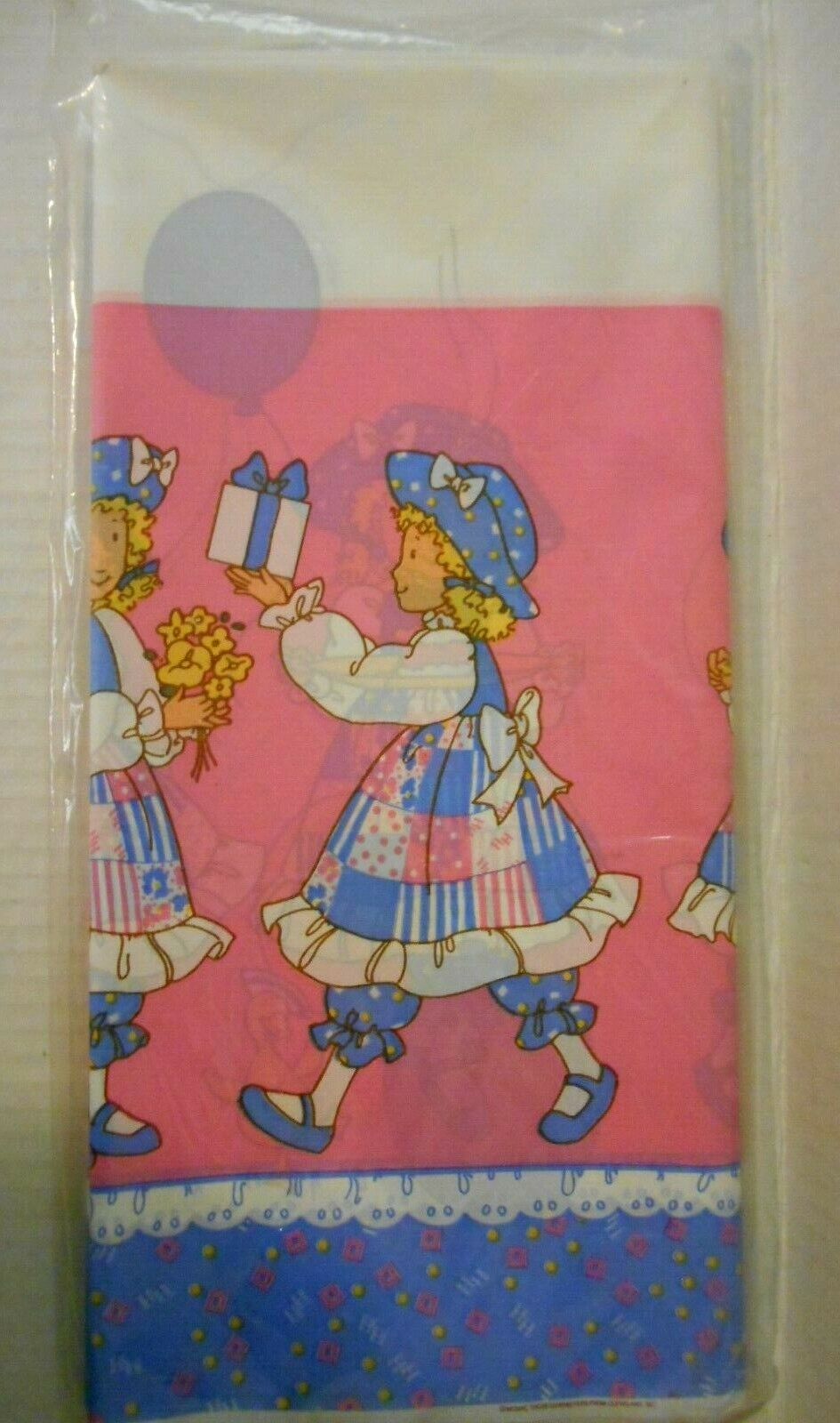 HOLLY HOBBIE American Greetings Plastic Tablecloth Table Cover craft USA Vintage