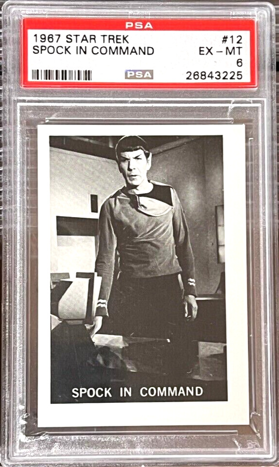 1967 Leaf Star Trek Trading Card #12 Spock in Command Graded PSA 6 EXMT 26843225