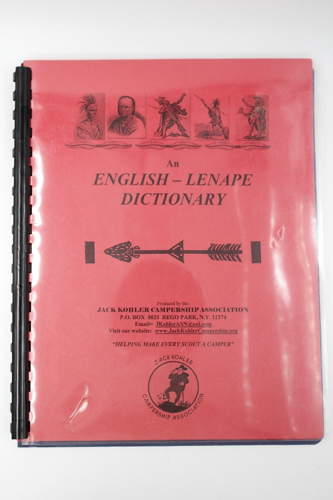 English Lenape Dictionary OA Vigil Naming 77 Pgs Suanhacky Lodge 49 Greater NY