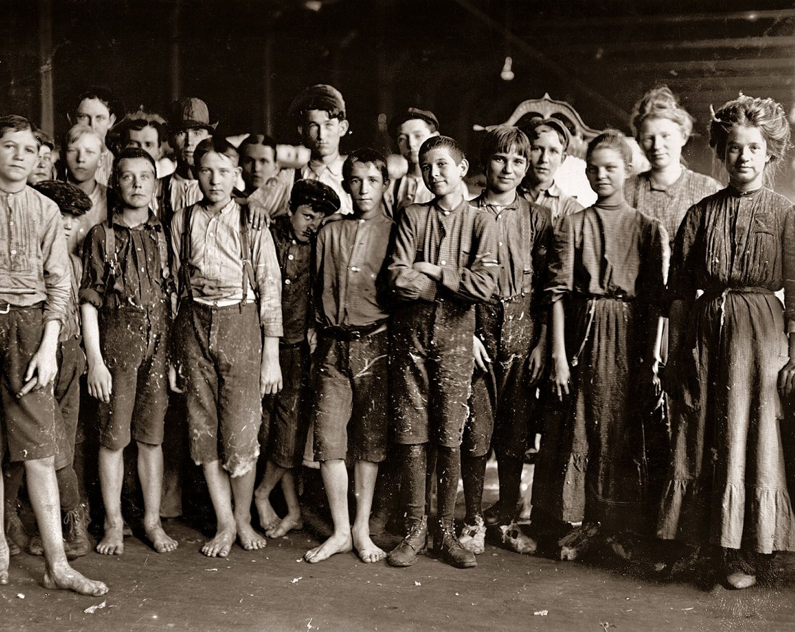 1919 COTTON MILL WORKERS Augusta Georgia PHOTO  (195-b)