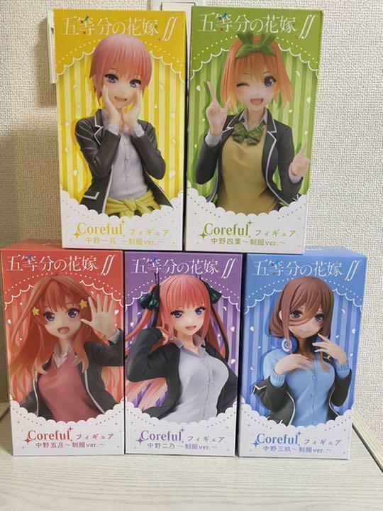 TAITO The Quintessential Quintuplet Coreful Figure Nakano 5 set Japan F/S NEW