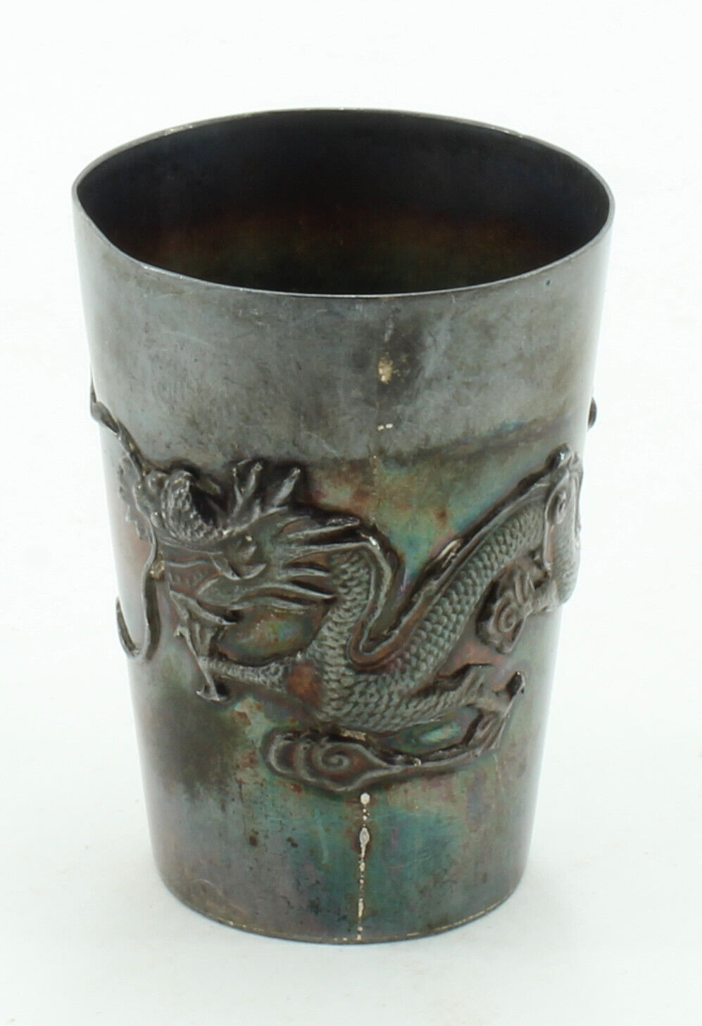 Vintage - Chinese Dragon Silver Shot Glass 