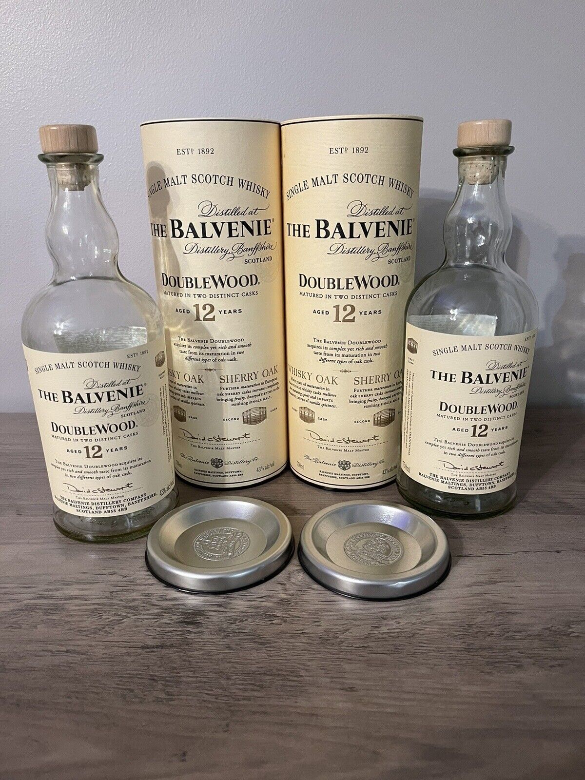 The Balvenie Double Wood Cask Single Malt Scotch 12 yr Whisky Empty Bottle