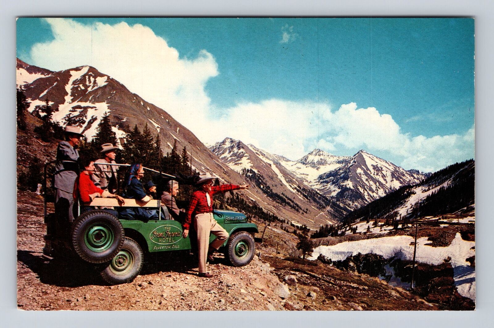 Silverton CO-Colorado, Jeep Tour Mountain Range, Mines, Vintage Postcard