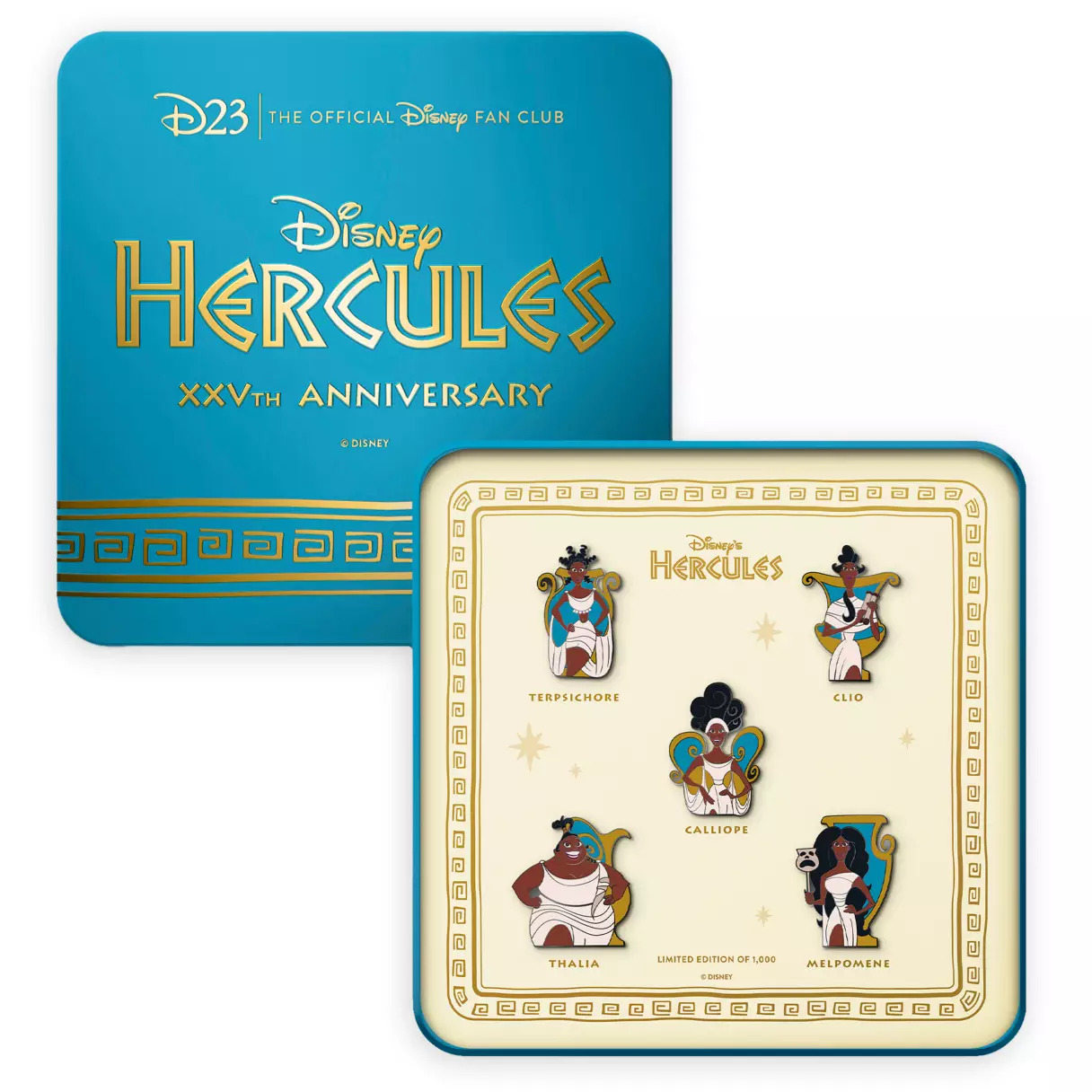 D23 EXCLUSIVE Disney Hercules 25th Anniversary The Muses Limited LE1000 Pin Set