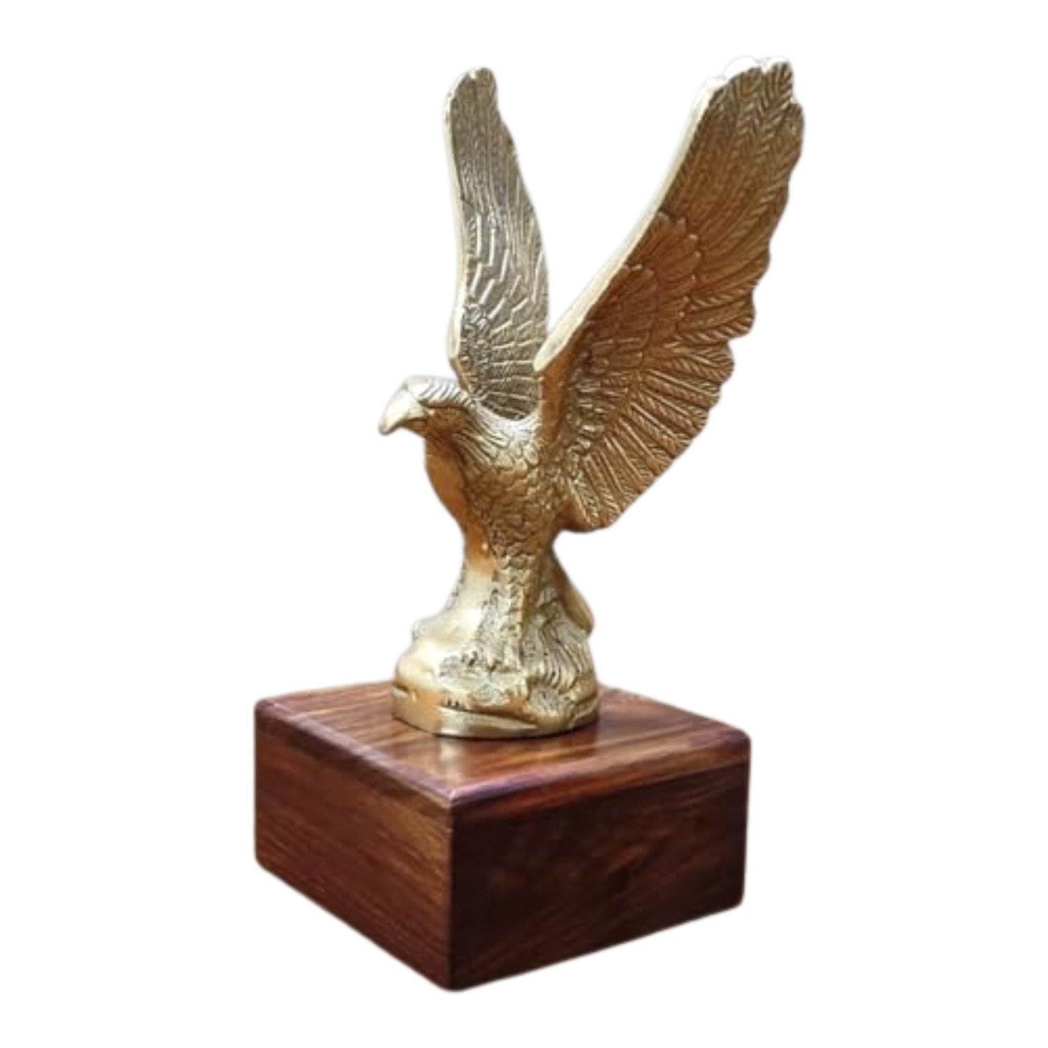 Metal Flying Eagle with Base Showpiece Decorative Statue Figurine For Home Decor