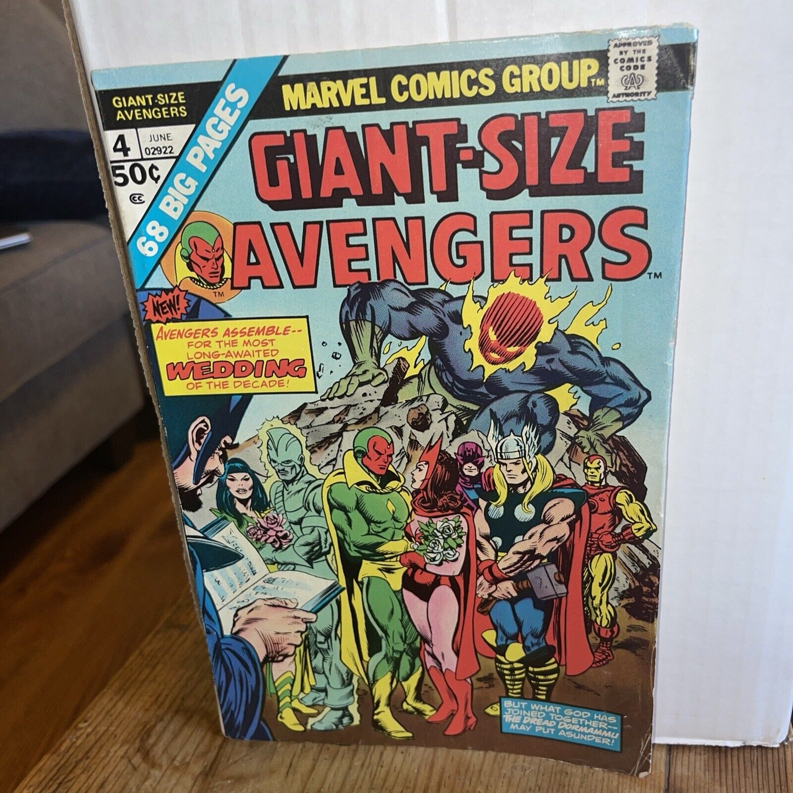 Giant-Size Avengers #4 Marriage of Vision and Scarlet Witch Marvel 1975