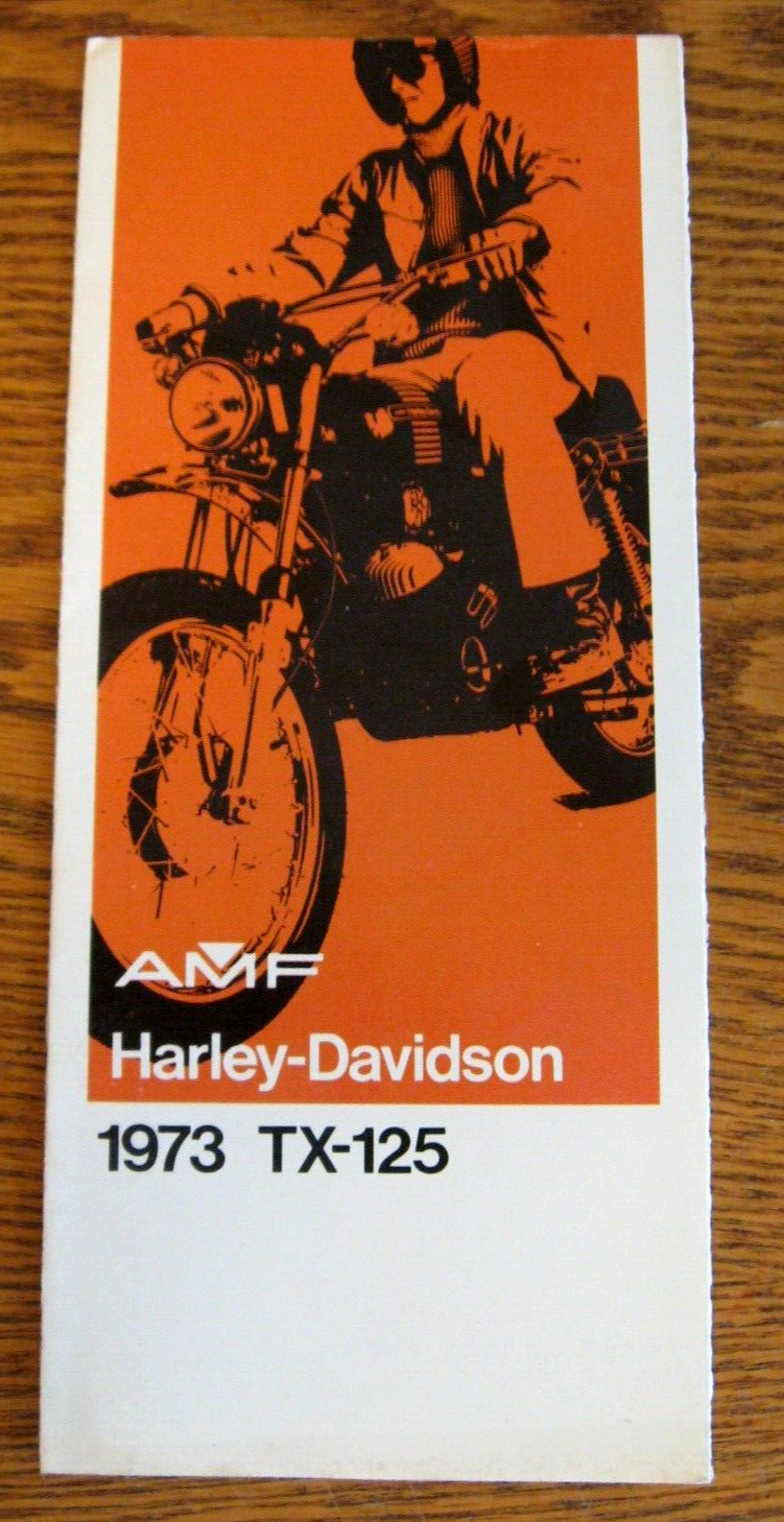 1973 Harley-Davidson ORIGINAL TX-125 Aermacchi Brochure Xlnt