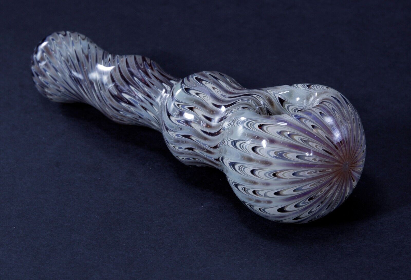 * New Old School Wrap & Rake Glass Spoon Pipe * Heady & Handcrafted in the USA *