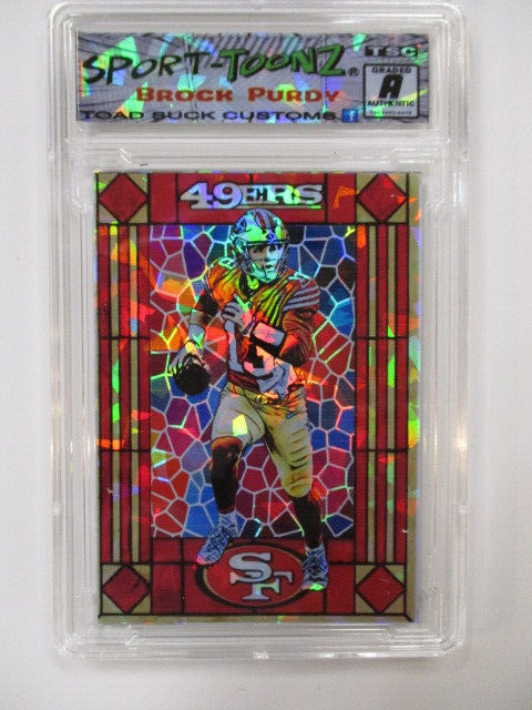 2023 Brock Purdy Stained Glass SP/200  Ice Refractor Sport-Toonz zx2 rc