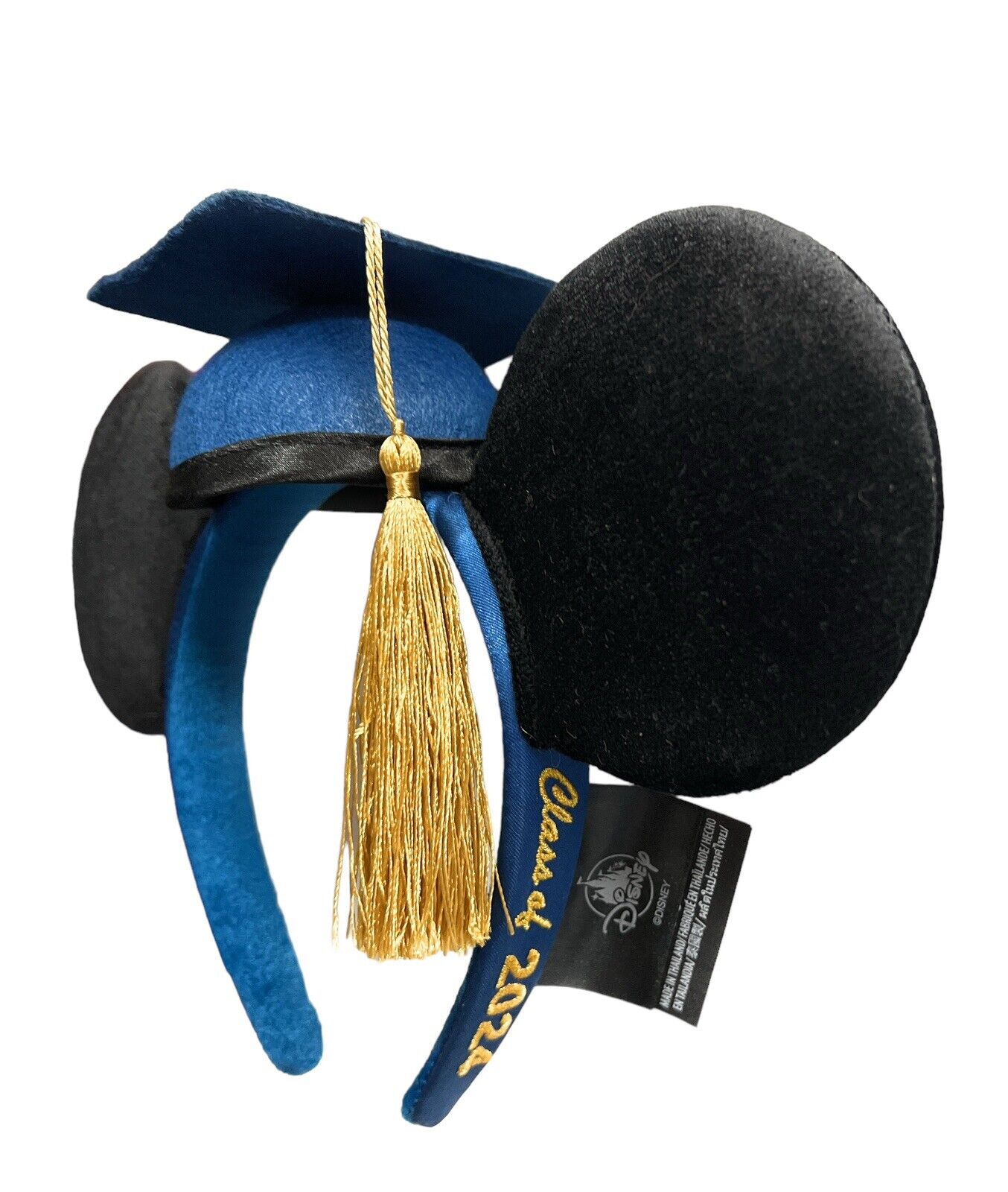 Disney Parks Class of 2024 Grad Graduation Cap & Tassel Mickey Headband Ears NEW