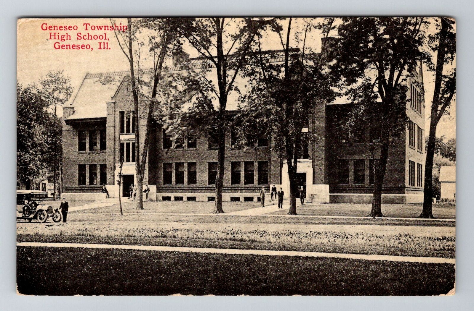 Geneseo, IL-Illinois, Geneseo Township High School c1914, Vintage Postcard