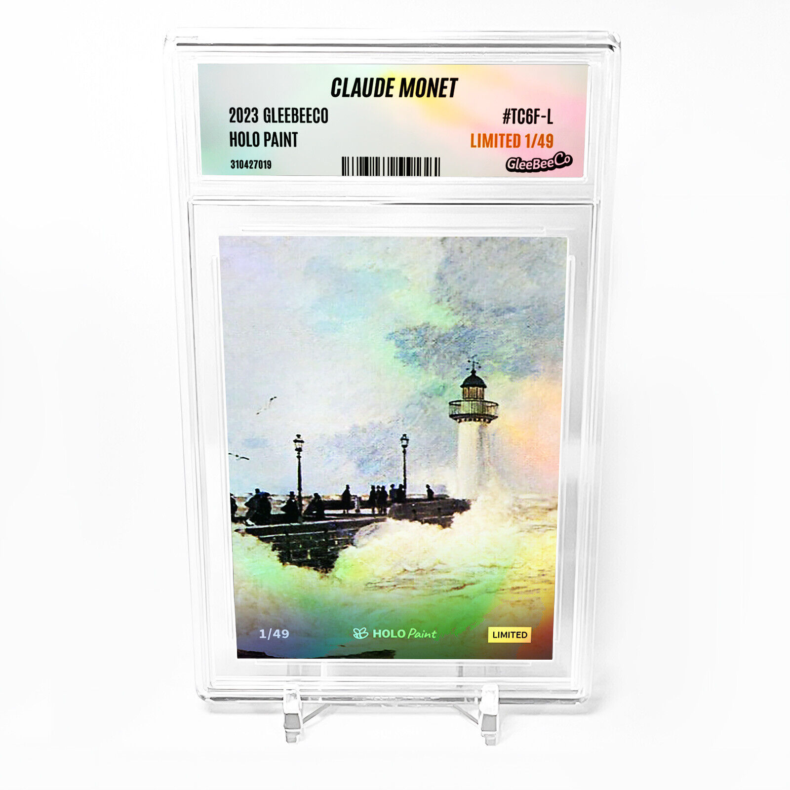 THE JETTY AT LE HAVRE Claude Monet 2023 GleeBeeCo Holo Card #TC6F-L /49