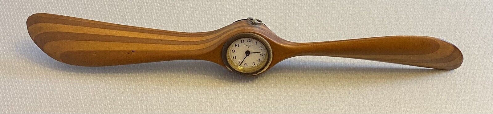 Art Deco Antique Laminated Wood Propeller Clock German Mauthe FMS 22\
