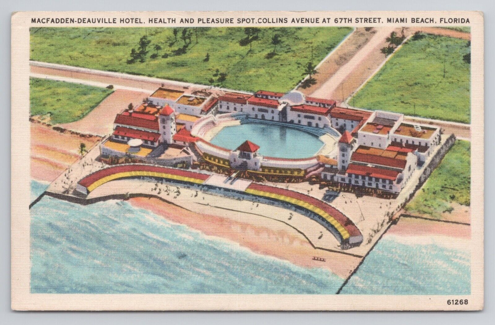 Postcard Macfadden Deauville Hotel Miami Beach Florida