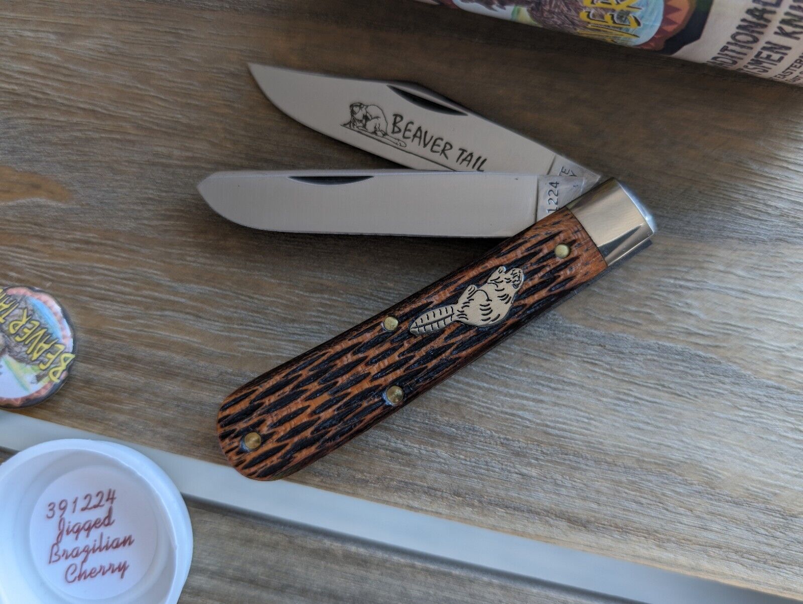 GEC Great Eastern Cutlery #39 Tidioute 391224 Horse Rancher Jigged Cherry Wood
