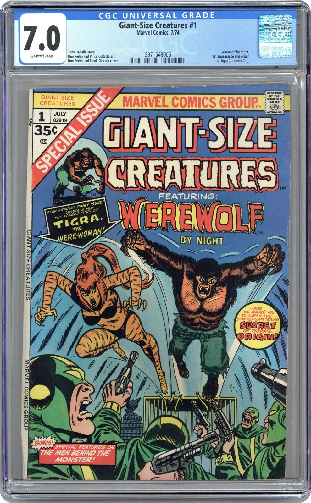 Giant Size Creatures #1 CGC 7.0 1974 3971543006