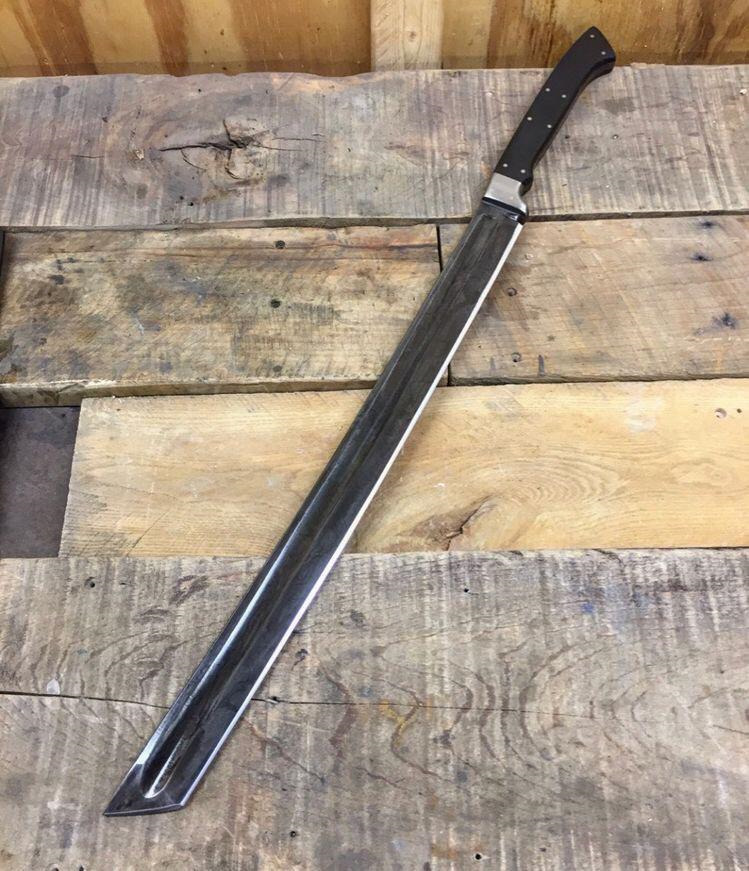 SUPERB CUSTOM HANDEMADE 30 inches  HI-Carbon Steel SWORD with leather sheath
