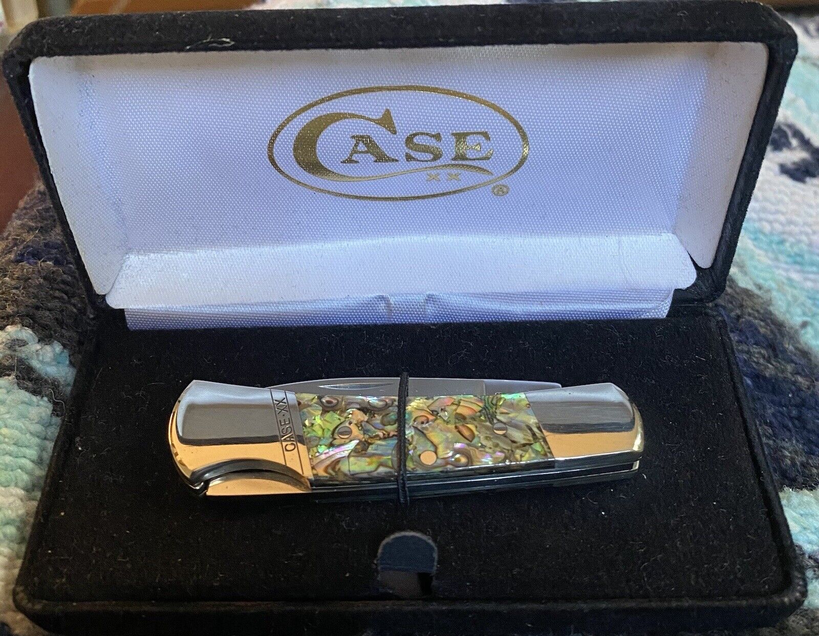 NEW IN BOX Rare 2013 Case XX USA Abalone Lock Back Knife 81225L SS 12003
