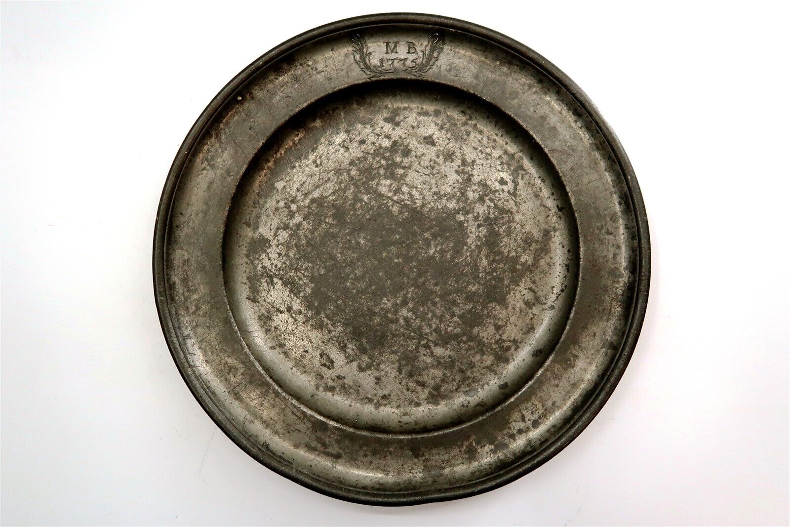 Antique 1775 Dated Pewter 9.25\