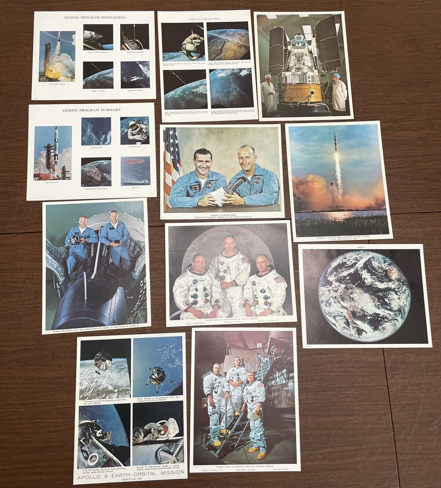 NASA Astronauts - Apollo 8 Missions, Gemini, Kennedy Space Station Photographs