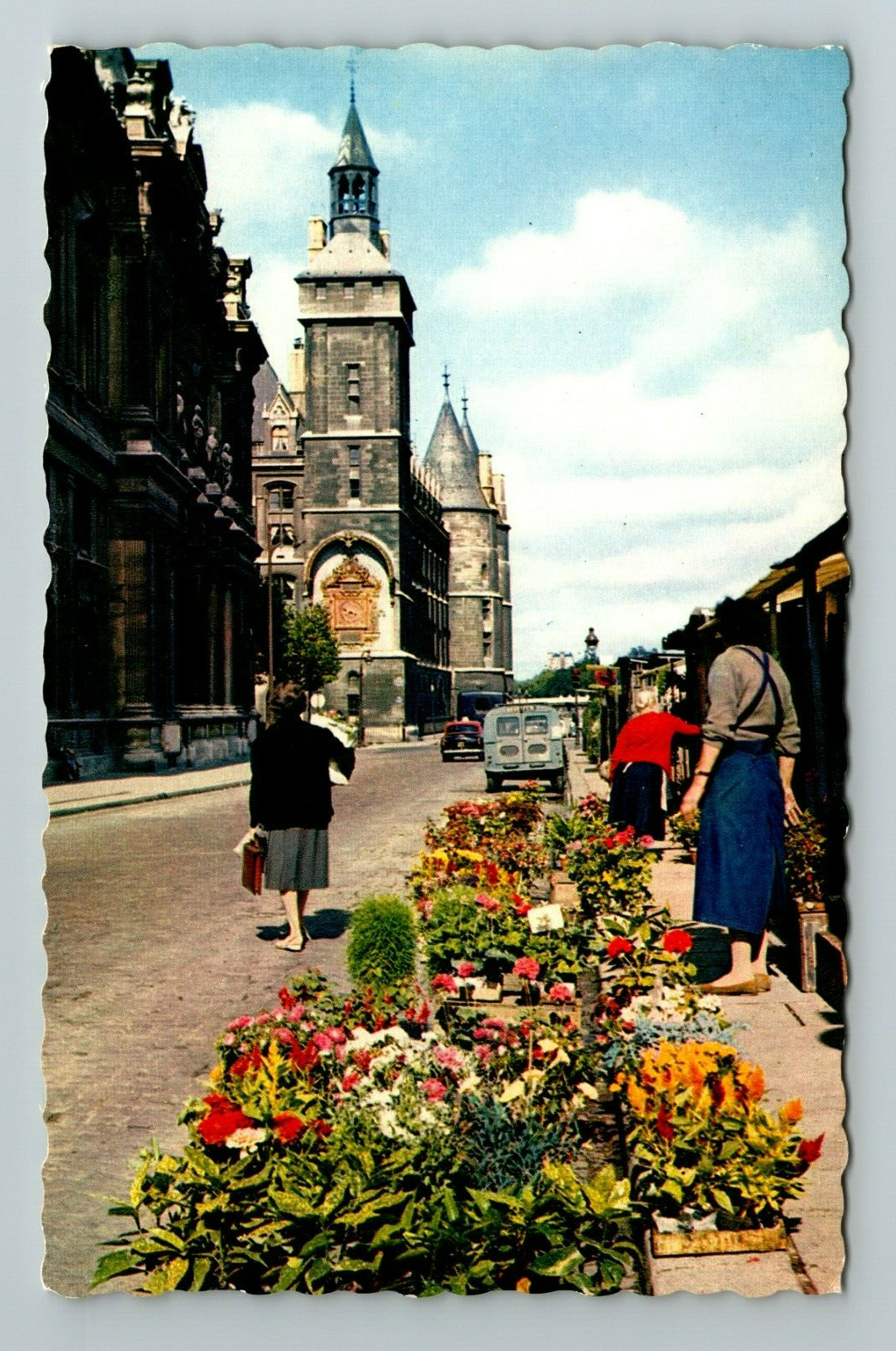 Paris-France, La Tour de l-Horloge, Vintage Postcard