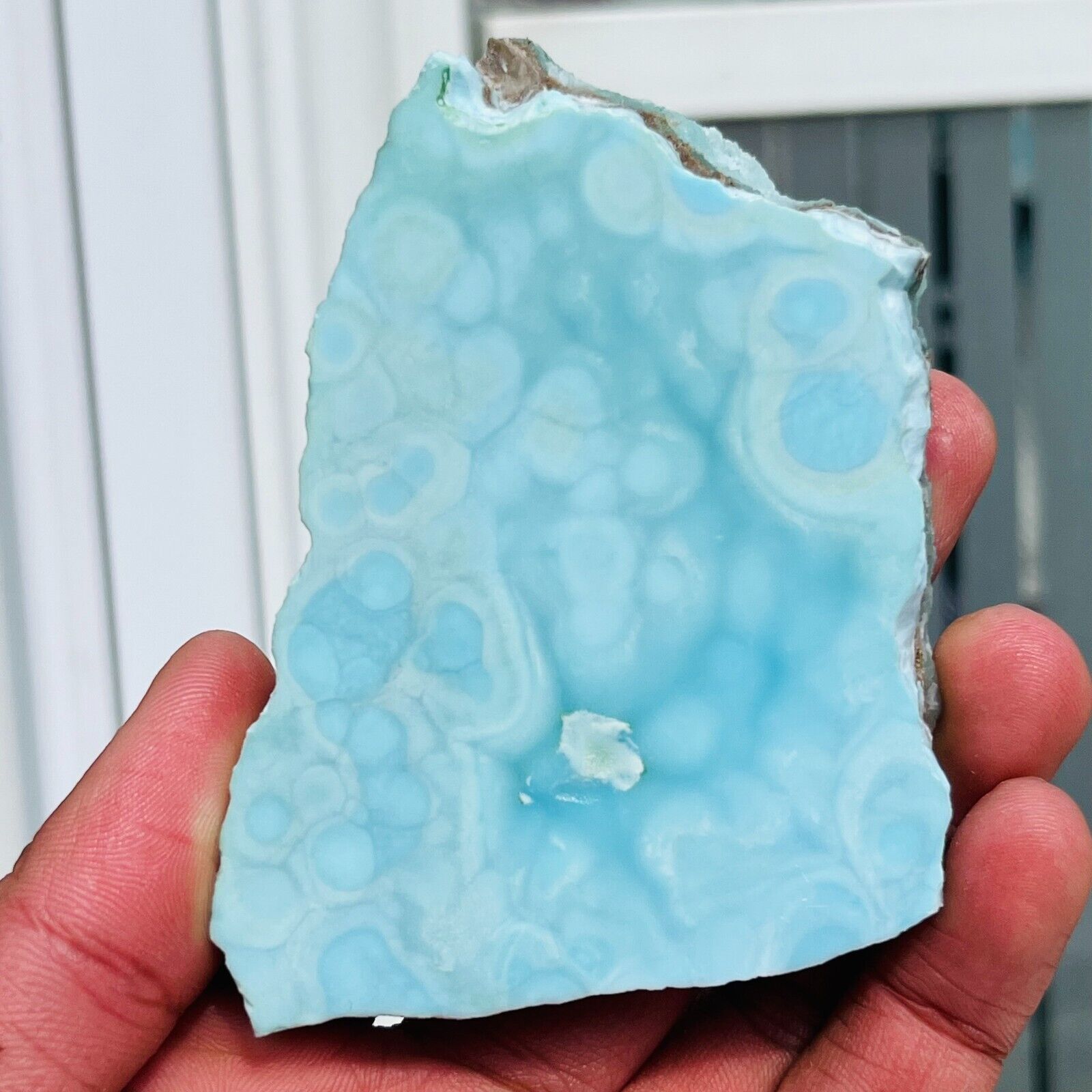 121g Natural High-quality Larimar polished Crystal  Slice Mineral Healing