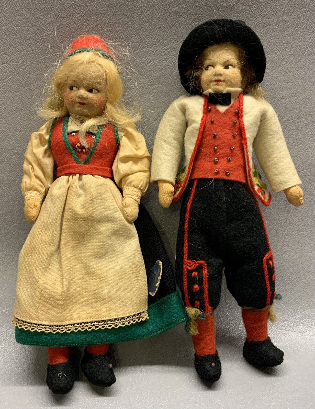Vintage Ronnaug Petterssen Norway Norwegian Hardanger Girls/Hallingdal Boys Doll