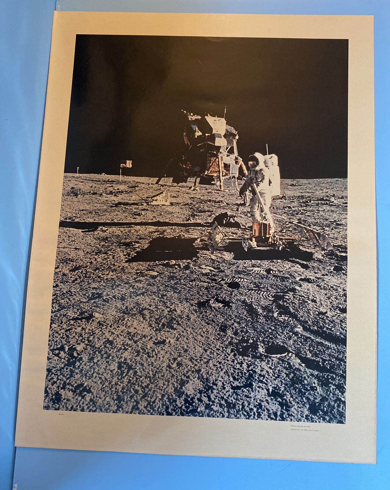 Apollo 11 Original Photo NASA Plate B Armstrong Aldrin LARGE