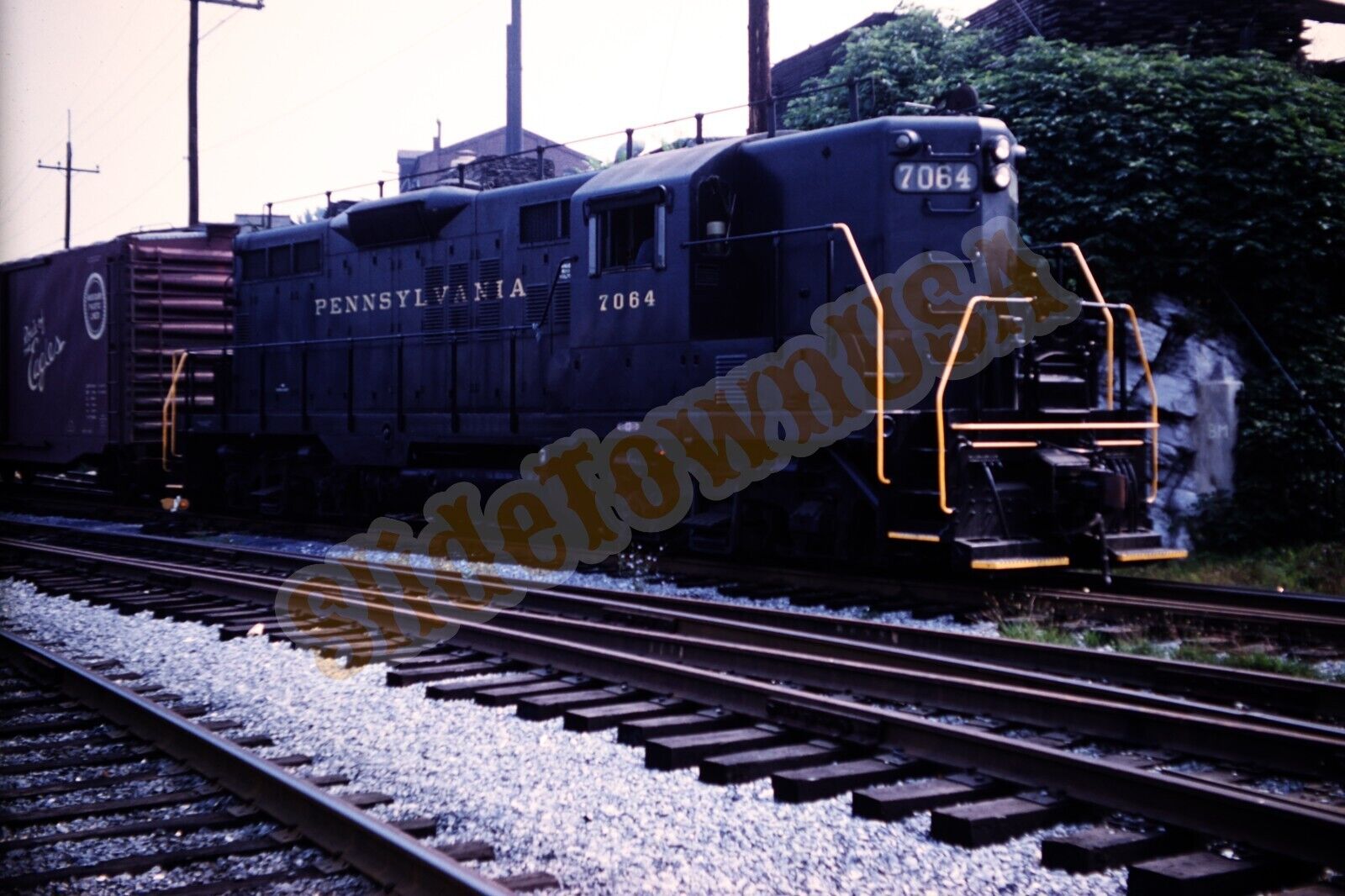 Vtg 1961 Train Slide 7064 PRR Pennsylvania Engine Cresson PA Y1B050