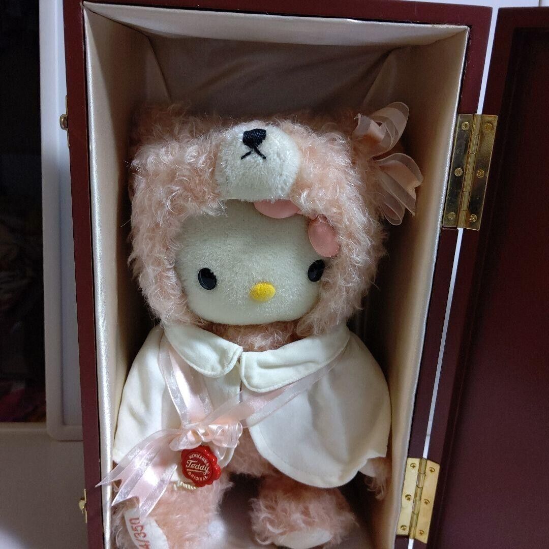 Steiff Sanrio Hello Kitty Mohair Plush Doll Stuffed toy Teddy Bear Used Japan