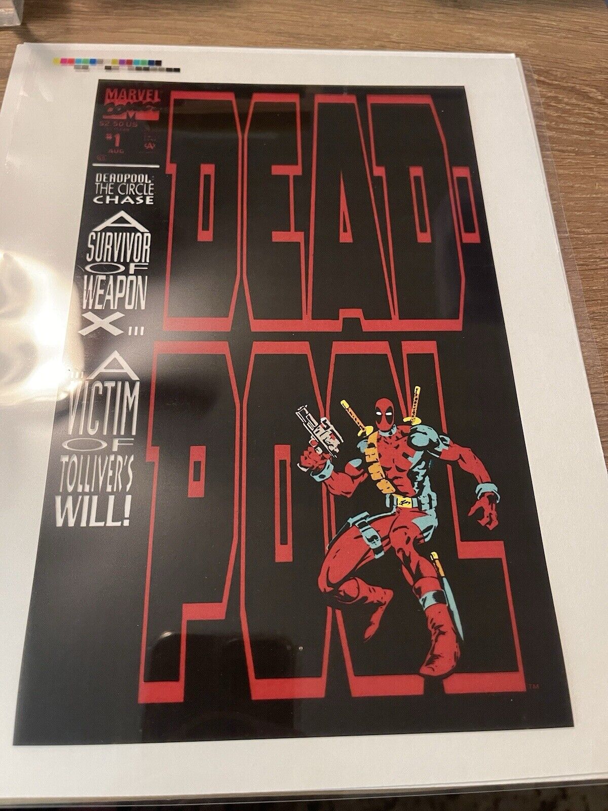 Deadpool #1 (1993) Proof Sheet Color Guide Solo Title Circle Chase Marvel Comics