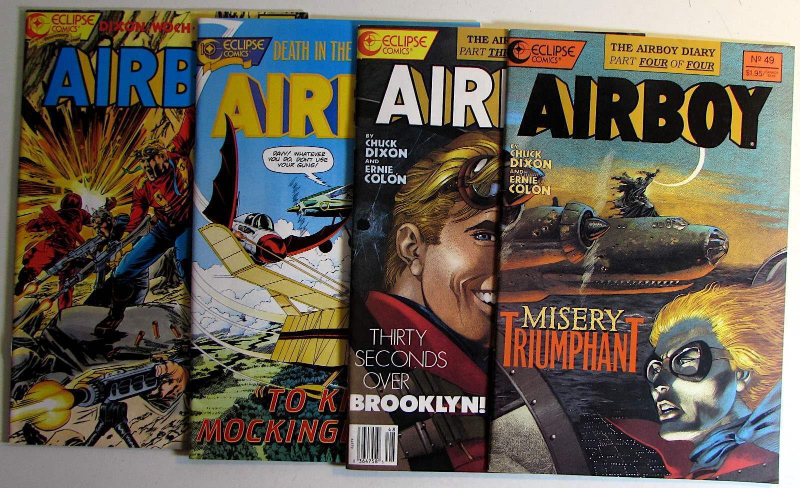 Airboy Lot of 4 #41,45,48,49 Eclipse Comics (1988) VF/NM 1st Print Comic Books