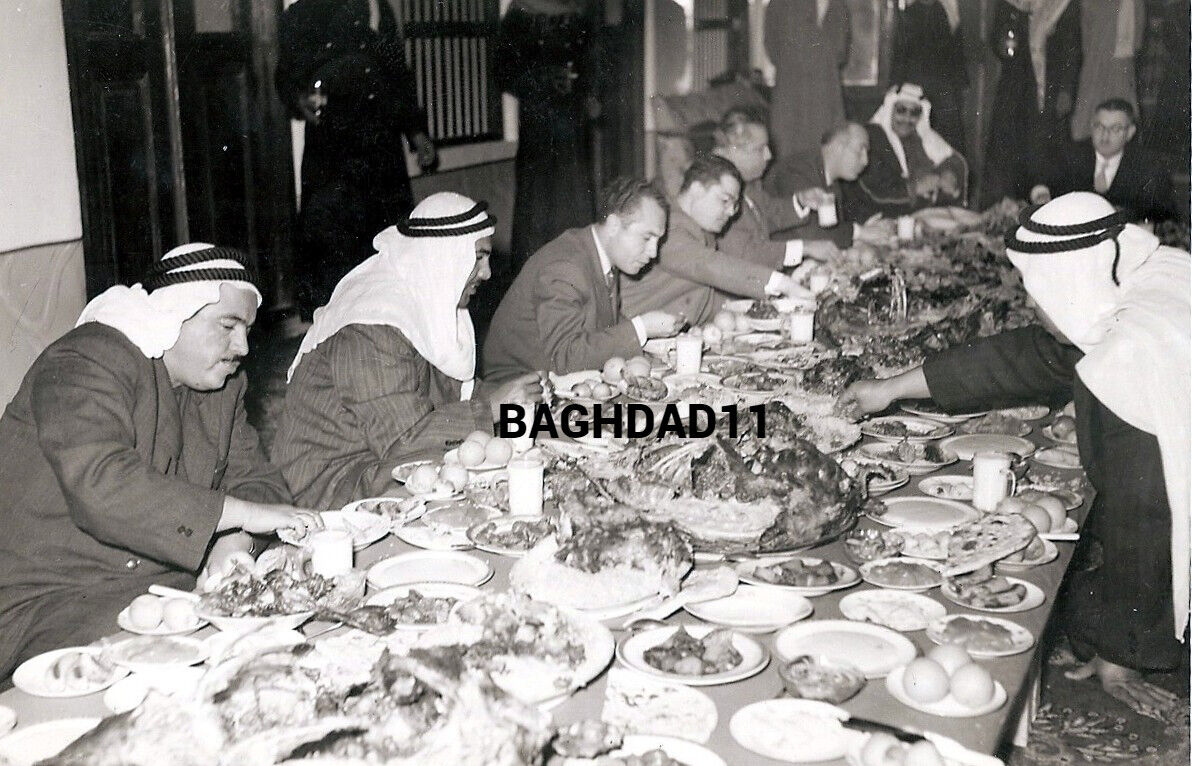 Iraq, Reprinted photo of Prime minister of Iraq in a visit to Kuwait, 1956.  K1