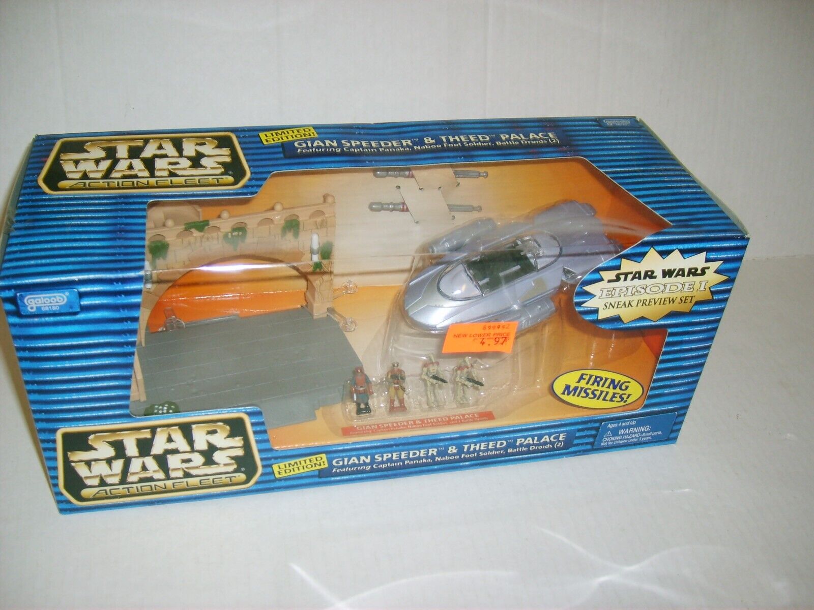 1998 GALOOB STAR WARS EPISODE 1 GIAN SPEEDER & THEED PALACE NEW IN BOX