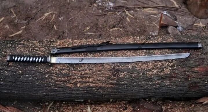 Japanese Battle Sword Samurai Katana Sharp Damascus Steel Blade Full Tang Ninja