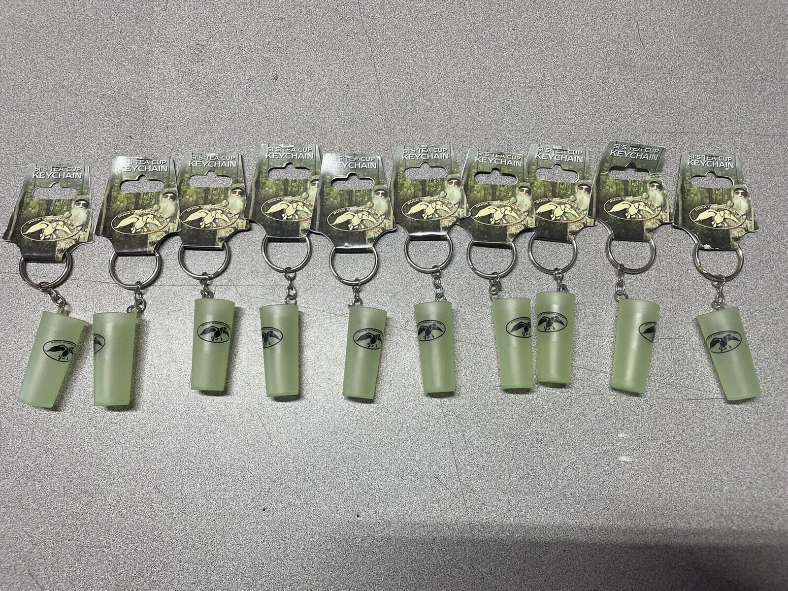 Duck Commander Licensed Si’s Tea Cup Key RINGS NIP Lot Of 10 WHOLESALE PRICED