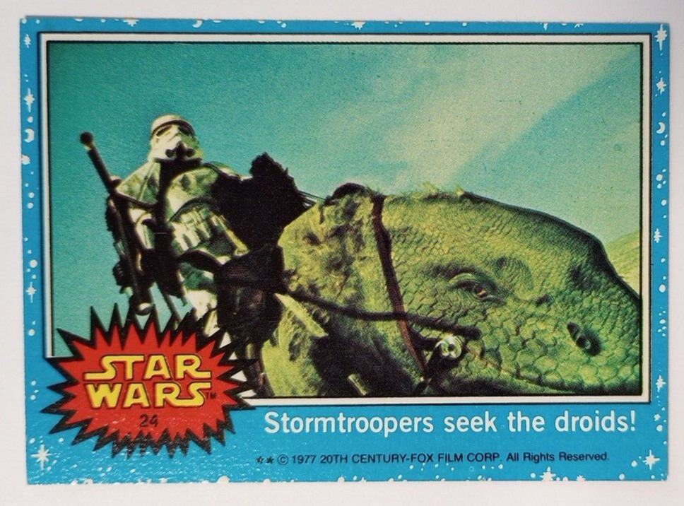 1977 Topps Star Wars #24 Stormtroopers Seek The Droids 
