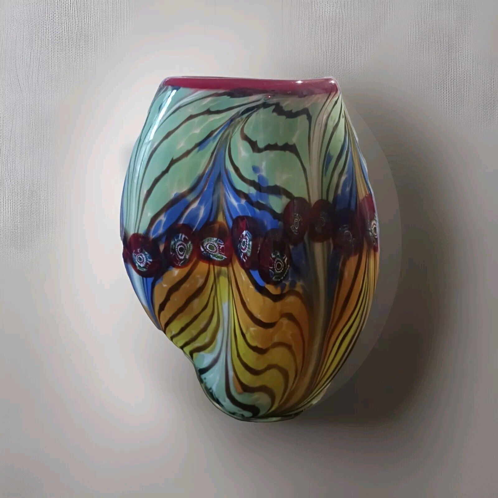 Dale Tiffany Favrile Hand Blown Art Glass vase 