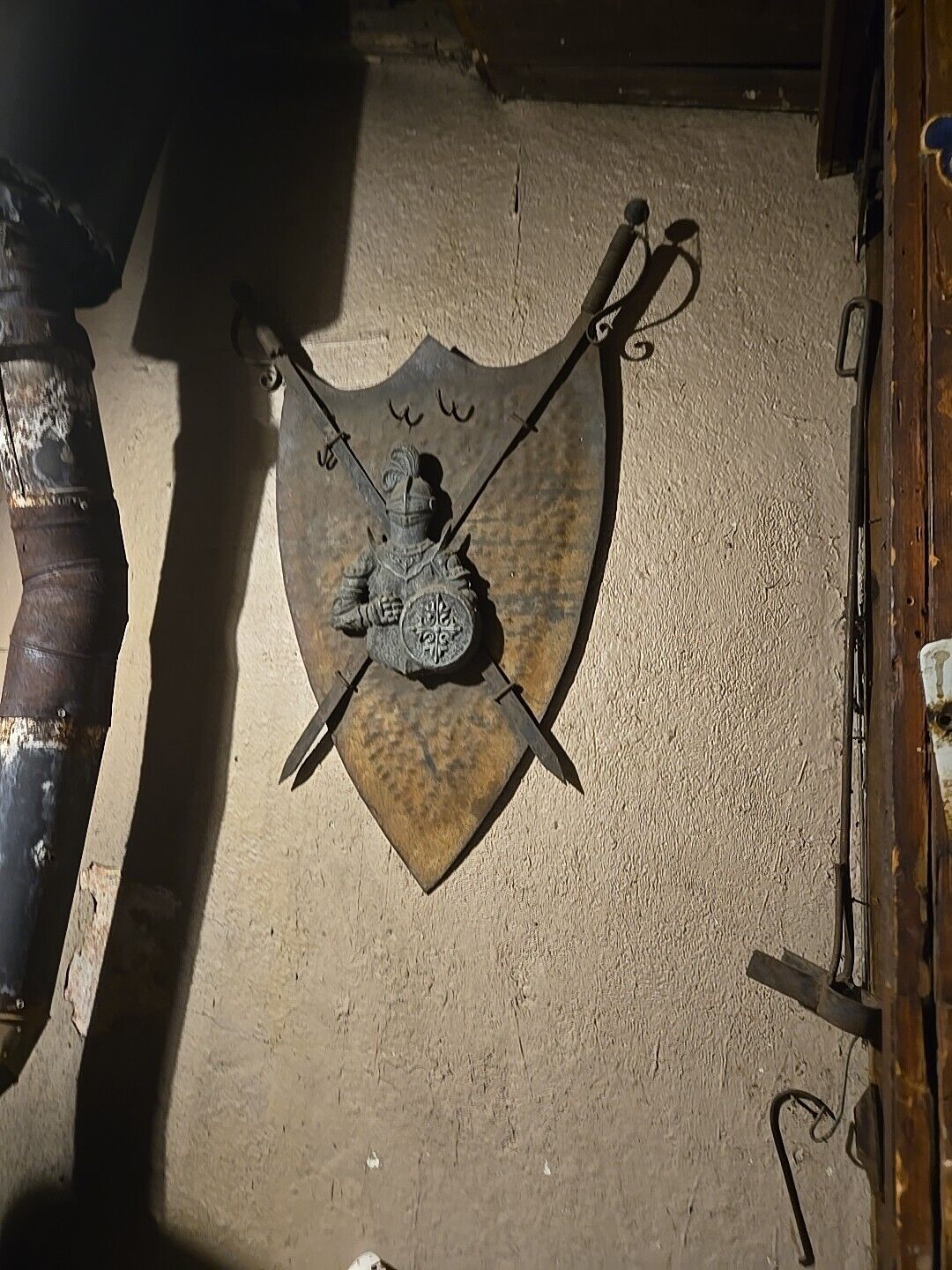 Iron Spanish Shield with Crossed Swords, circa 1900s