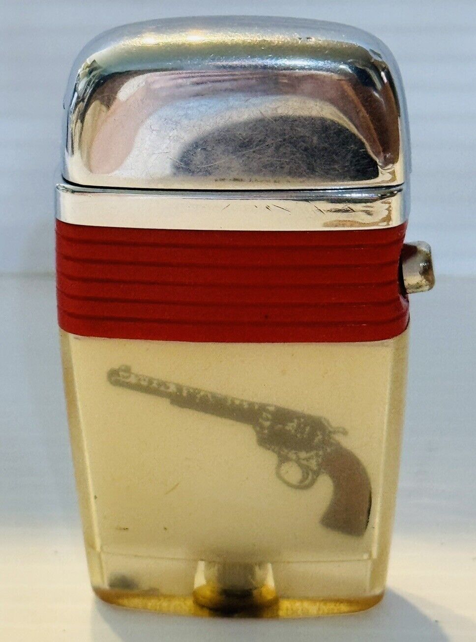 Vintage Scripto Vu-Lighter with Red Band With Pistol Insert
