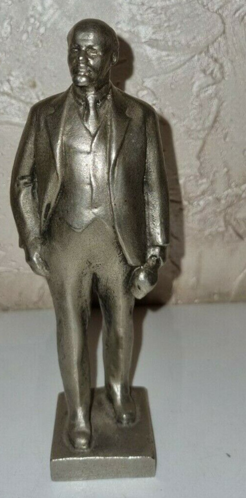 Soviet USSR Statuette Lenin  Casting ,height 15.5 cm, weight 245 grams