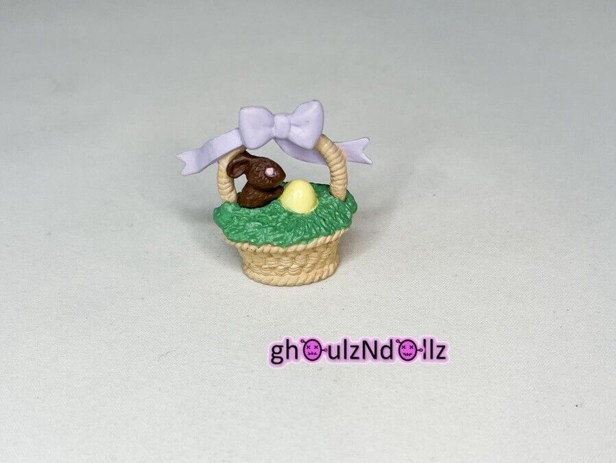 HALLMARK Merry Miniature Easter Basket 1993 Chocolate Bunny Egg With Sticker.